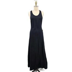 VTG New Joshua Tree Black Maxi Dress Womens 11-12 Sleeveless Low Side
